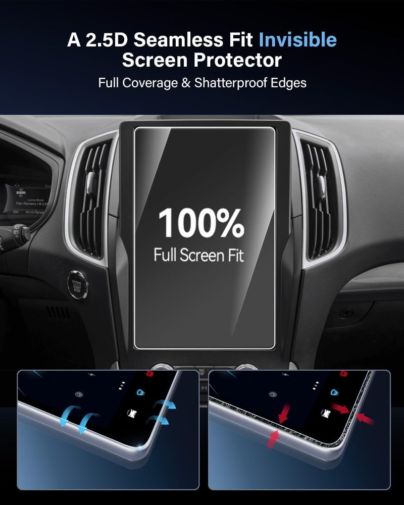 WEIPIN For Glossy Tempered Glass 2021 2022 2023 2024 2025 Ford Edge 12 Inch Touchscreen Screen Protector - Edge (SE/SEL/ST/ST-Line/Titanium) Accessories - Image 3